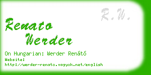 renato werder business card