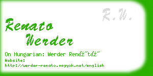 renato werder business card